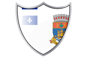Shield with Flag of Quebec flag