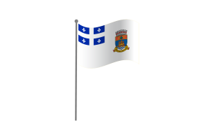 Waving Flag of Quebec flag