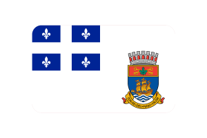 Quebec Flag Rounded Rectangle Vector Illustration flag