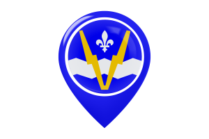 Shawinigan Flag Map Pin Icon flag