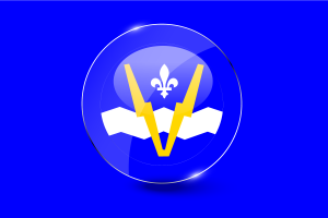 Shawinigan Flag Glossy Round Button flag