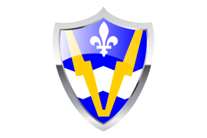 Shawinigan Flag with Medieval Heater Shield flag