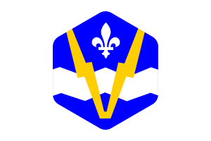 Shawinigan Flag Rounded Hexagon Shape flag