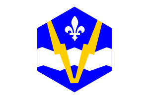 Shawinigan Flag Hexagon Shape flag