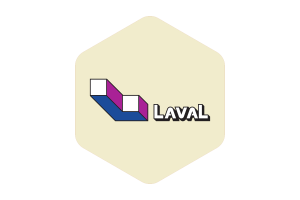 Bandera de Laval en Forma de Hexágono Redondeado flag