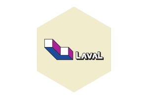 Bandera de Laval en Forma de Hexágono flag