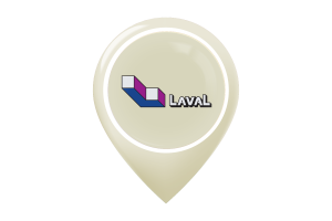 Ícono de Pin de Mapa de la Bandera de Laval flag