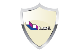 Bandera de Laval con Escudo Medieval flag