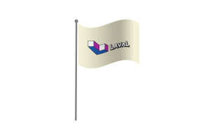 Bandera Ondeante de Laval flag