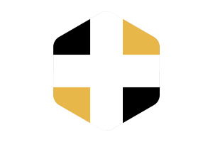 Drapeau de Lévis Forme Hexagonale Arrondie flag