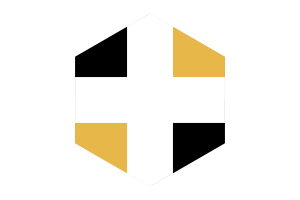 Drapeau de Lévis Forme Hexagonale flag