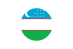 Uzbekistan Flag Circle Vector Free flag