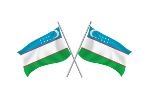 Uzbekistan Waving Friendship Flag flag