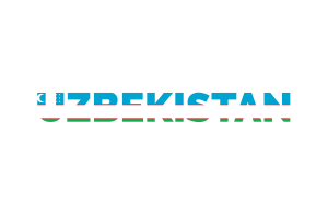 Uzbekistan Text Art flag