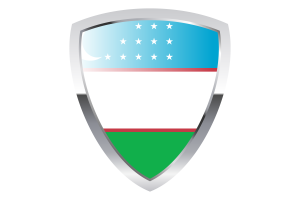 Uzbekistan Shield Flag flag