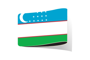 Uzbekistan Flag Illustration Clipart flag