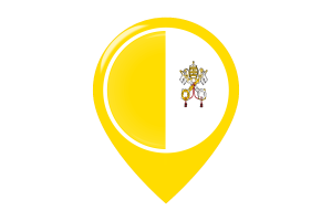 Vatican Flag Map Pin Icon flag
