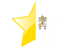 Vatican Flag Star Icon flag