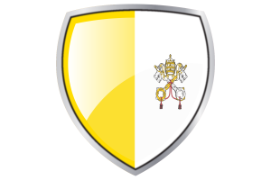 Vatican Flag Couche Heraldic Shield flag