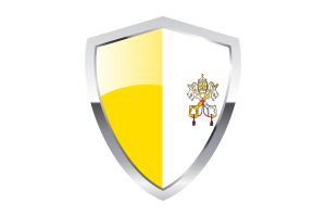 Vatican Flag with Pointed Triangular Shield flag