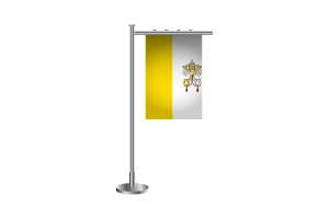 3d Vatican Standing Flag flag