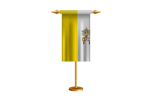 Vatican Ceremonial Flag Vector Free flag