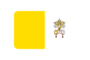 Vatican Flag Triangle Rounded Shape flag