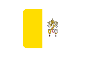 Vatican Flag Square Rounded Shape flag
