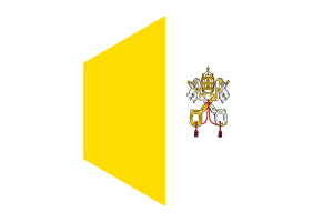 Vatican Flag Hexagon Shape flag