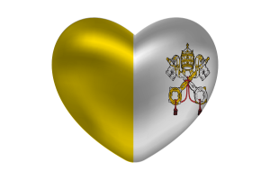 Love of Vatican Heart Shape flag