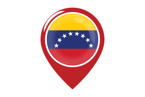 Venezuela Flag Map Pin Icon flag