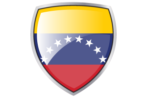 Venezuela Flag Couche Heraldic Shield flag