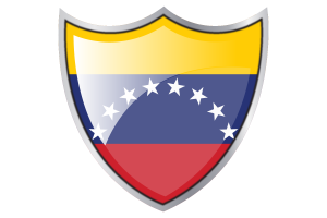 Shield with Flag of Venezuela flag