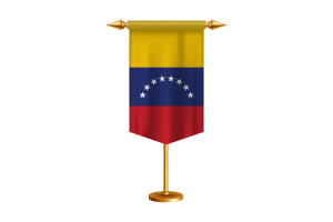 Venezuela Flag Illustration with Stand flag