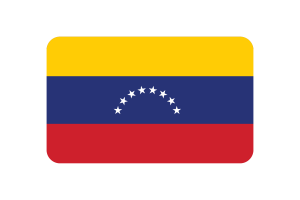 Venezuela Flag Triangle Rounded Shape flag