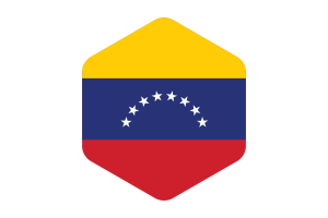 Venezuela Flag Rounded Hexagon Shape flag
