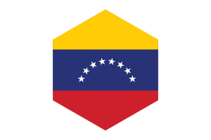 Venezuela Flag Hexagon Shape flag