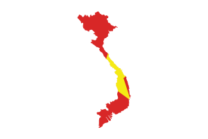 Vietnam Map with Flag flag
