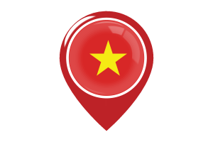 Vietnam Flag Map Pin Icon flag