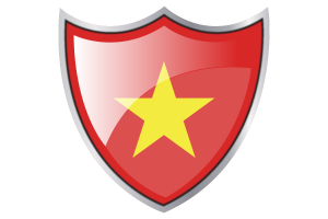 Shield with Flag of Vietnam flag