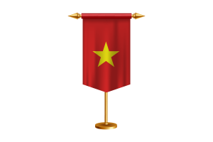Vietnam Flag Illustration with Stand flag