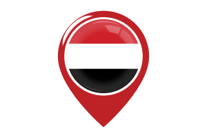 Yemen Flag Map Pin Icon flag