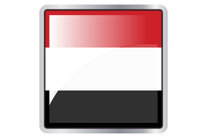 Yemen Flag Square icon flag