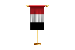 Yemen Ceremonial Flag Vector Free flag