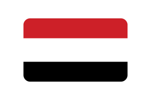 Yemen Flag Triangle Rounded Shape flag