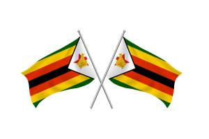 Zimbabwe Waving Friendship Flag flag