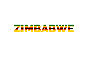 Zimbabwe Text Art flag