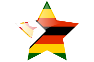 Zimbabwe Flag Star Icon flag