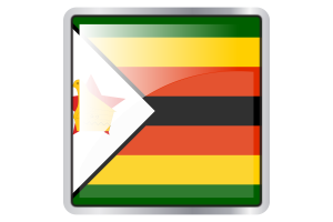 Zimbabwe Flag Square icon flag