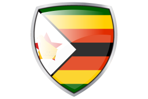 Zimbabwe Flag Couche Heraldic Shield flag
